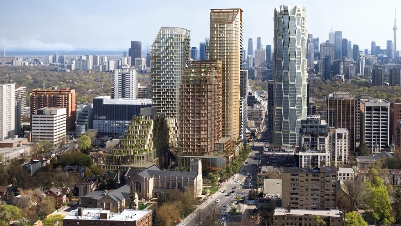 St. Clair Place proposal trims a mid‑rise, raises the corner tower and keeps the park