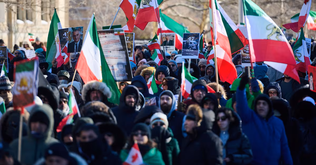 Thousands rally in Toronto to back Iran protests and call for regime change